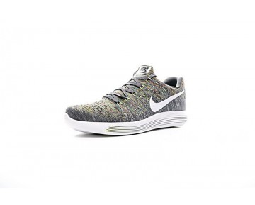 Unisex 863779-009  Nike Lunarepic Low Flyknit 2 Grau/Grün/Rainbow Schuhe