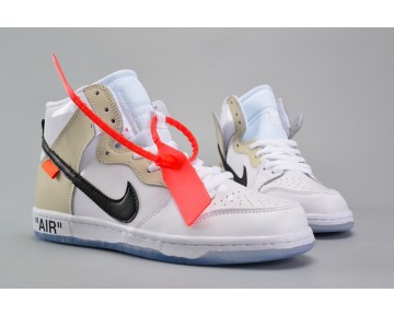 Unisex Schuhe 854851-100 Virgil Ablohe Sb Dunk High Pro Weiß/Schwarz/Orange