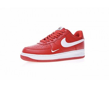 Nike Air Force 1 Low Mini Swoosh 820266-018 Rot Weiß Schuhe Herren