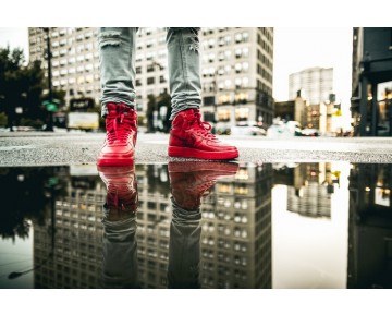 Schuhe Herren Nike Air Force 1 High Misplaced Checks” Rot