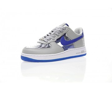 687843-002 Schuhe Grau Blau Herren Nike Air Force 1 Low Cmft Signature
