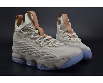 Cream Weiß/Grau/Ink Nike Lebron 15 922811-200 Unisex Schuhe