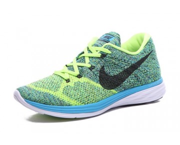 40-45 Nike Flyknit Lunar 3 Lime Grün/Sky Blau/Schwarz Herren Schuhe