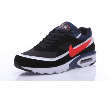 Nike Air Max Premium Bw Herren Schuhe Schwarz/Tief Blau/Rot 819523-064
