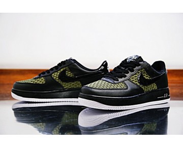 718152-700 Nike Air Force 1 Lv8 'Woven Schwarz Grün Weiß Herren Schuhe