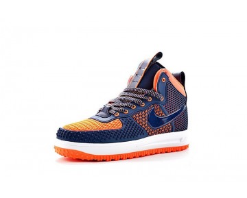 Nike Lunar Force 1 Duckboot Herren 805899-909 Schuhe Tief Blau/Orange Rot/Weiß