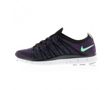 Schuhe Herren Nike Free Flyknit 5.0 Nsw Schwarz/Grün Glow-Radiant Emerald-Vivid Lila 599459-003