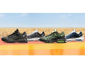 Nike Air Max 95 Ultra Jcrd 20 Air Max 95 20Th Anniversary Unisex 749771-001 Schuhe Schwarz Silber-Dunkel Grau-Weiß