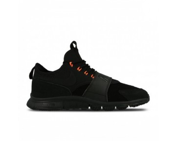 Nike Free Ace Leather Schwarz & Hyper Orange Herren Schuhe 749627-001
