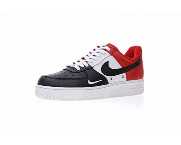 Schuhe 823511-603 Unisex Nike Air Force 1 Low Mini Swoosh Schwarz Weiß Rot