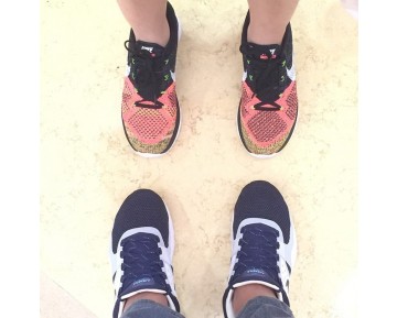 Damen Schwarz/Orange Schuhe 698182-007  Nike Flyknit Lunar3