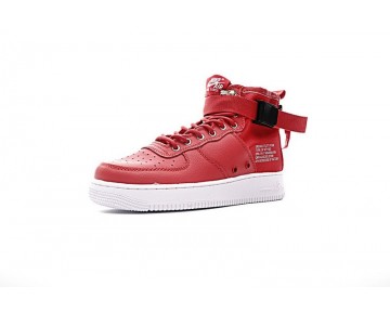 Nike Sf Air Force 1 Mid Qs Unisex Schuhe 917753-006 Chinese Rot And Weiß