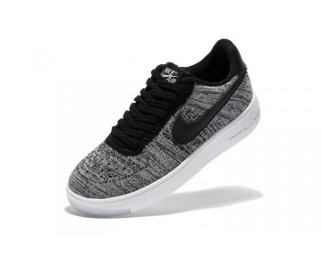 Unisex 817420-005 Schuhe Nike Air Force 1 Ultra Flyknit Low Tief Grau Weiß