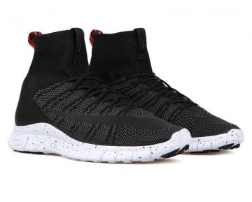 Schwarz/Team Orange 805554-008 Nike Free Mercurial Flyknit F.C. Schuhe Unisex