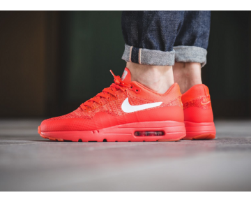 Nike Air Max 1 Ultra Flyknit Bright Crimson Schuhe Unisex 843384-601