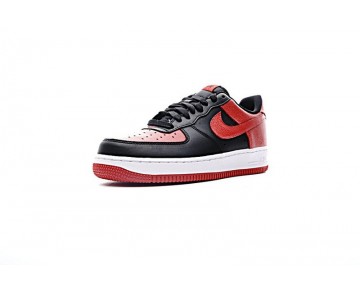 Schwarz Rot Schuhe Nike Air Force 1 Low 820266-009 Unisex