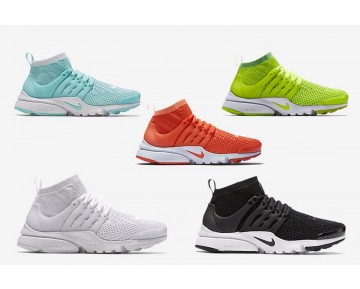 835738-600 Nike Air Presto Flyknit Ultra Bright Rot/Dunkel Gray Schuhe Herren