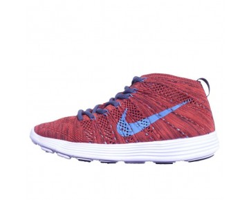 Herren Nike Lunar Flyknit Chukka 554969-606 Schuhe Burgundy/Blau