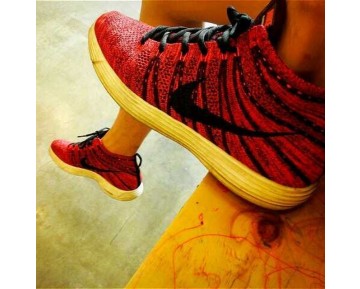 Nike Lunar Flyknit Chukka Schuhe Unisex Rot/Schwarz 554969-606