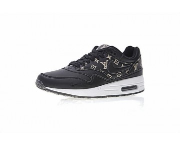 L.V X Nike Air Max 1 Custom Schuhe Schwarz/Beige 908375-109 Herren