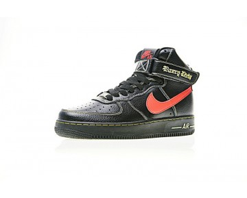 Schuhe Unisex Vlone X Nike Air Force 1 High Collection E Schwarz Rot Blau Aa536-001