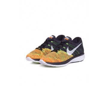 Schwarz/Orange/Gelb Nike Flyknit Lunar3 Schuhe Unisex 698181-003