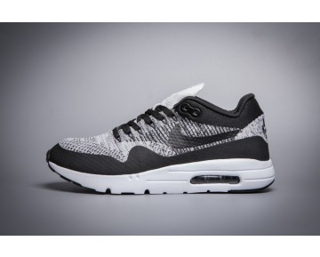 Nike Air Max 1 Ultra Flyknit Unisex Weiß/Grau/Schwarz 843384-001 Schuhe