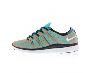Schuhe Herren 599459-301 Nike Free Flyknit 5.0 Nsw Hyper Jade/Weiß-Total Orange-Schwarz