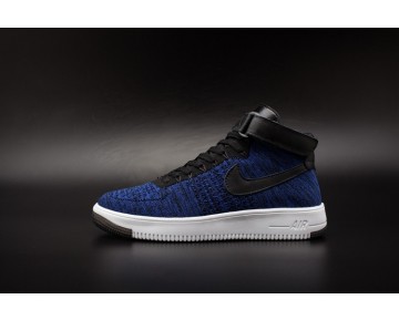 Herren Tief Blau Schuhe Nike Air Force 1 Flyknitp