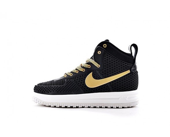 Nike Lunar Force 1 Duckboot Herren Schuhe Schwarz/Gold/Weiß 805899-060