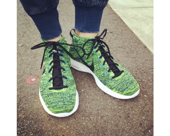 Nike Lunar Flyknit Chukka Schuhe 554969-300 Unisex Grün/Schwarz