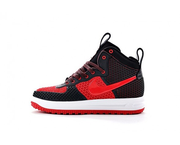 Schwarz/Rot/Weiß Schuhe Herren 805899-050 Nike Lunar Force 1 Duckboot