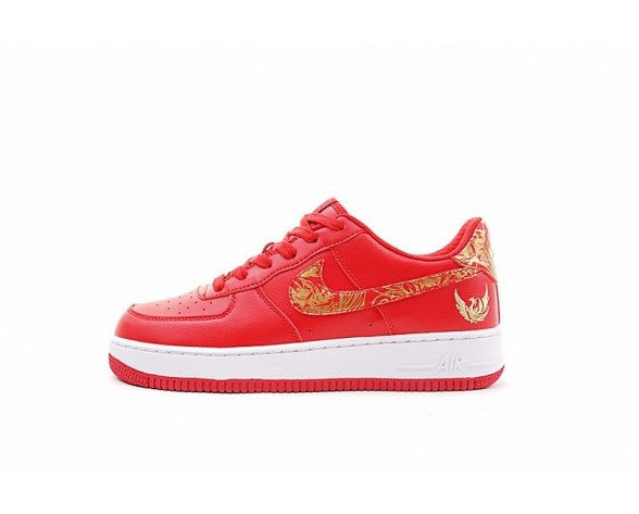 Unisex Phoenix Embroidery Rot Gld 919729-992 Nike Air Force 1 Low Premium Lunar New Year Id Schuhe
