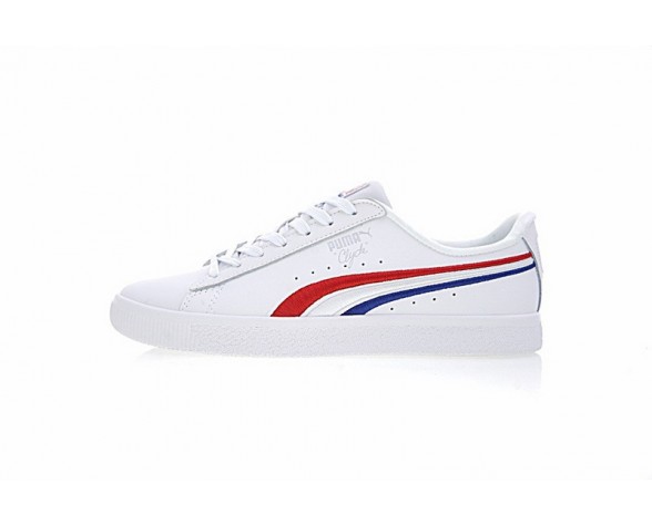 Weiß/Blau/Rot 364712-01 Unisex Trapstar X Puma Clyde Schuhe