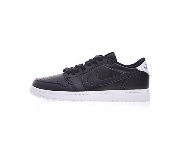 Unisex Air Jordan 1 Low Og Premium Schwarz/Weiß 705329-010 Schuhe
