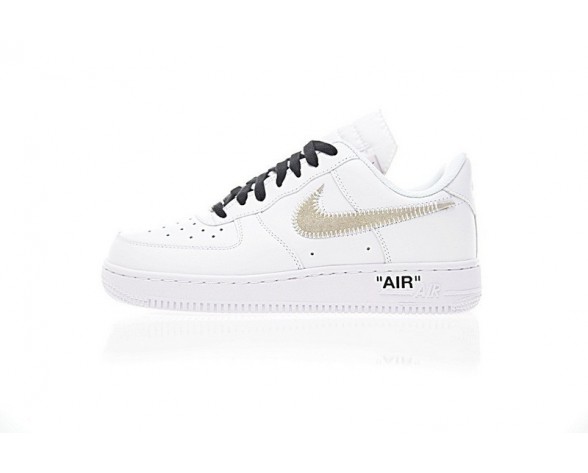 Aa8152-700 Unisex Weiß/Metallic Gold Off-White X Nike Air Force 1 Low Schuhe
