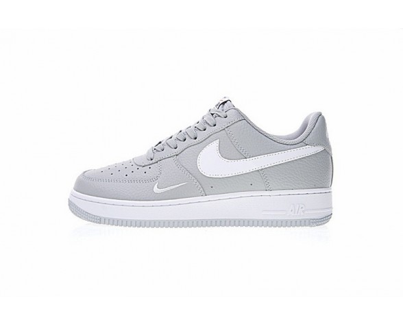 Grau Weiß Herren 820266-606 Nike Air Force 1 Low Mini Swoosh Schuhe