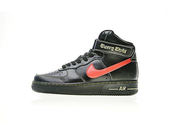 Schuhe Unisex Vlone X Nike Air Force 1 High Collection E Schwarz Rot Blau Aa536-001
