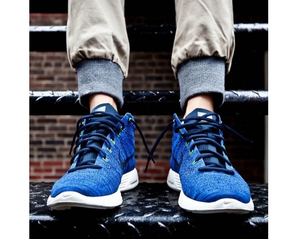 Schuhe Nike Lunar Flyknit Chukka Herren 554969-444 Tief Blau