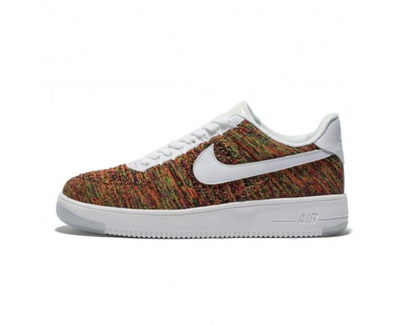 Nike Air Force 1 Ultra Flyknit Low Unisex 817420-401 Schuhe Orange Multicolor