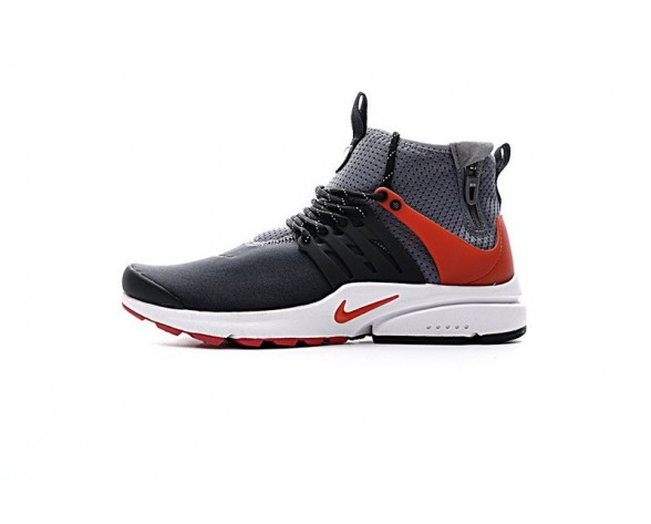 Schuhe Nike Air Presto Mid Utility 859524-004 Herren Grau/Schwarz/Rot