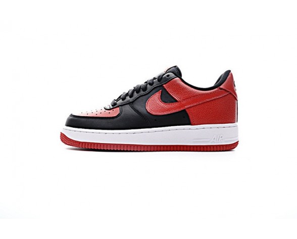 Schwarz Rot Schuhe Nike Air Force 1 Low 820266-009 Unisex