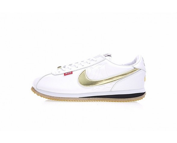 Unisex Mister Cartoon X Nike Cortez Basic Qs Aa4875-004 Weiß/Gelb/Gold Schuhe