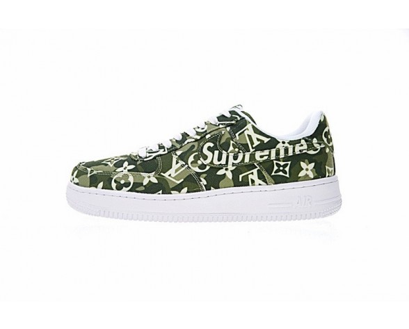 Schuhe Unisex Denim Grün Aa5360-300 L.Vx Supreme X Nike Air Force 1