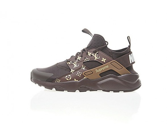 Braun Schwarz Lv X Supreme X Nike Air Huarache Ultra Schuhe 819685-108 Unisex