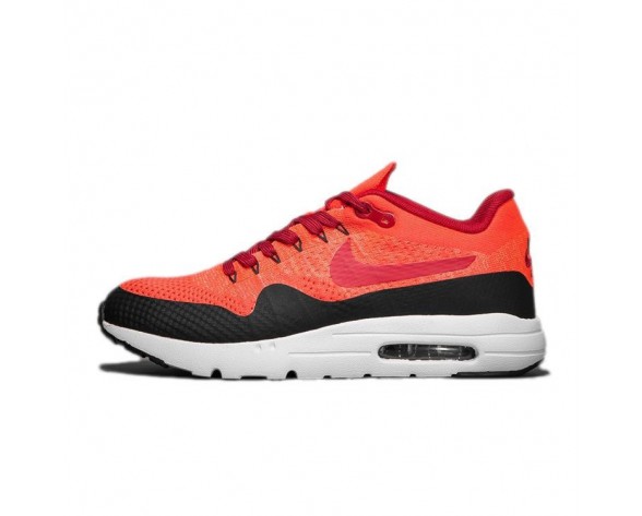 Herren 843384-601 Schuhe Orange Rot Schwarz  Nike Air Max 1 Ultra Flyknit
