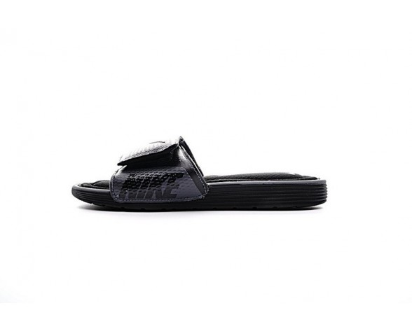 Unisex Schuhe 705513-090 Nike Solarsoft Comfort Slide Schwarz Grau