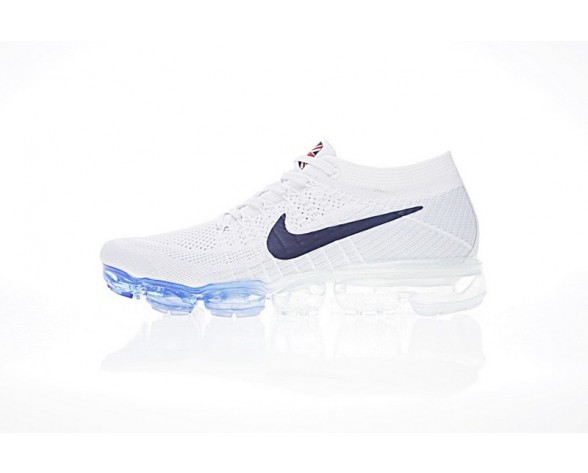 849558-222 Weiß/Blau/Rot Unisex Nike Air Vapormax Flyknit Uk Schuhe
