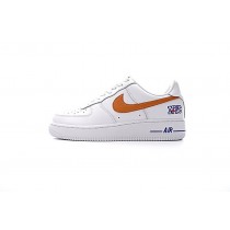 Nike Air Force 1 Unisex Schuhe Weiß Orange Blau 722241-844