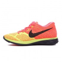 Nike Flyknit Lunar 3 Orange Gelb/Schwarz Damen Schuhe
